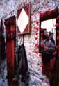 Hanging mirrors and their vendor.  Bethlehem, West Bank